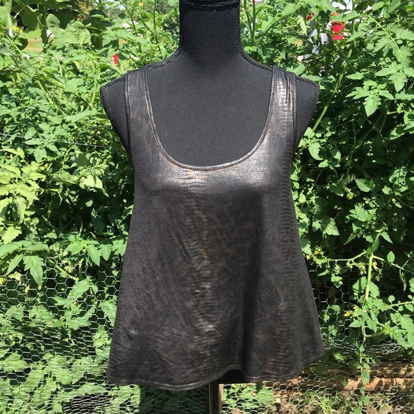 Black and gold tank top, size Small - Picture 2 of 9